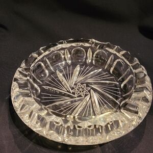 Vintage crystal ashtray